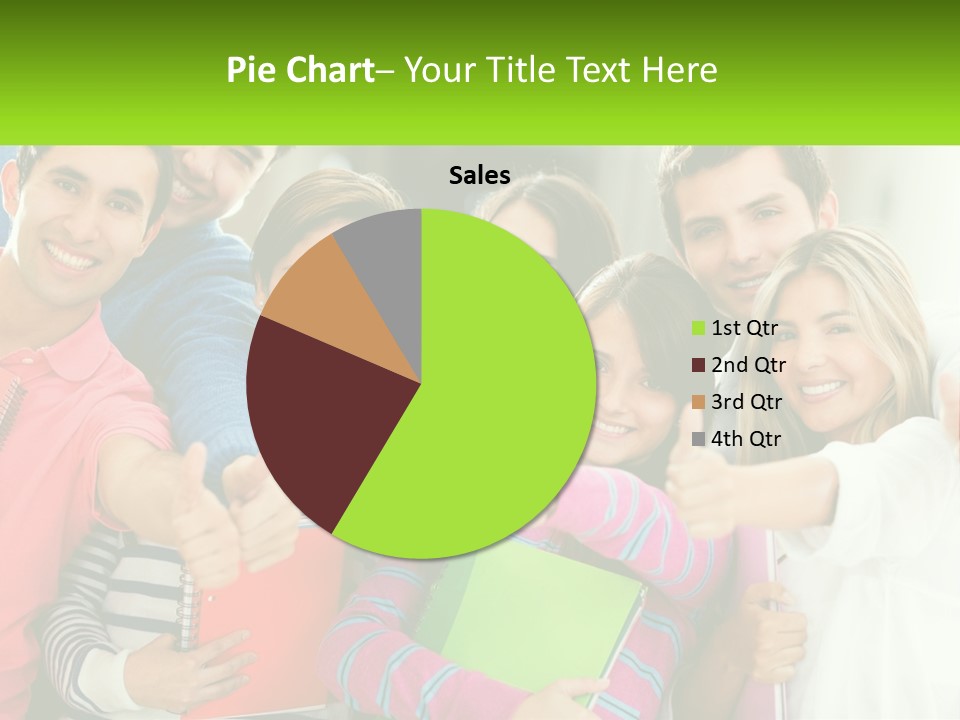 A Group Of Young People Giving Thumbs Up PowerPoint Template