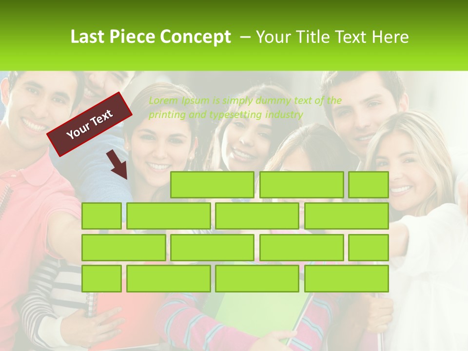A Group Of Young People Giving Thumbs Up PowerPoint Template