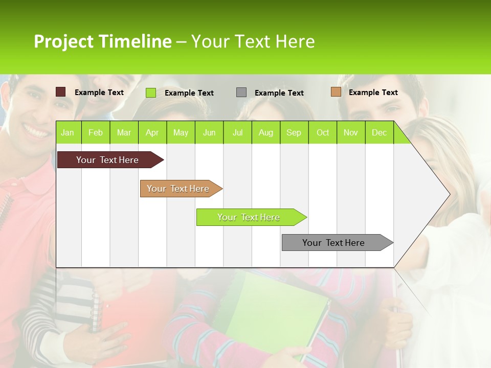 A Group Of Young People Giving Thumbs Up PowerPoint Template