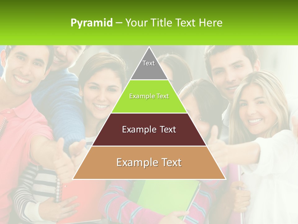 A Group Of Young People Giving Thumbs Up PowerPoint Template
