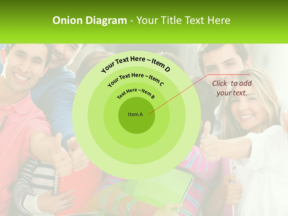 A Group Of Young People Giving Thumbs Up PowerPoint Template