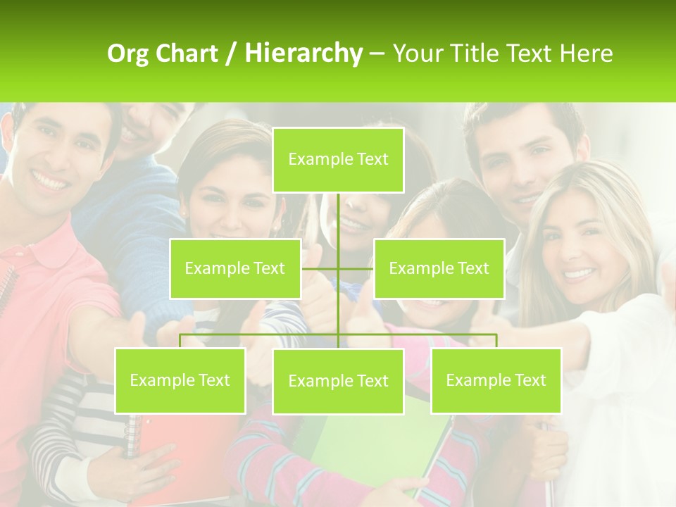 A Group Of Young People Giving Thumbs Up PowerPoint Template