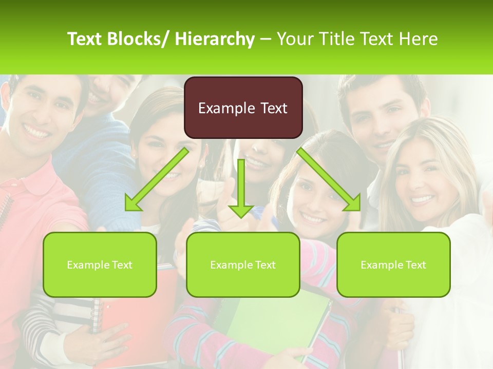 A Group Of Young People Giving Thumbs Up PowerPoint Template