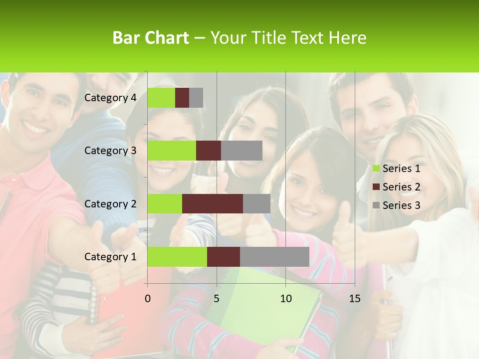 A Group Of Young People Giving Thumbs Up PowerPoint Template
