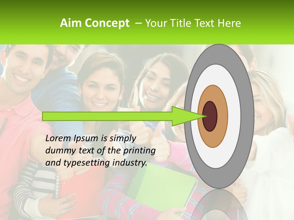 A Group Of Young People Giving Thumbs Up PowerPoint Template