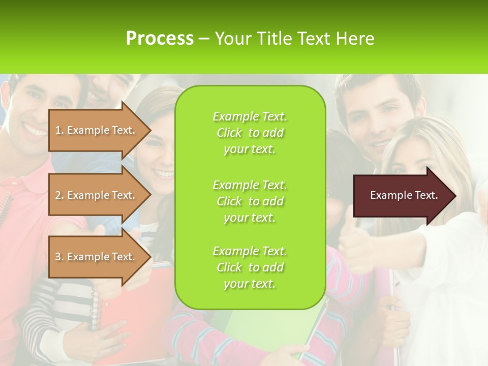 A Group Of Young People Giving Thumbs Up PowerPoint Template