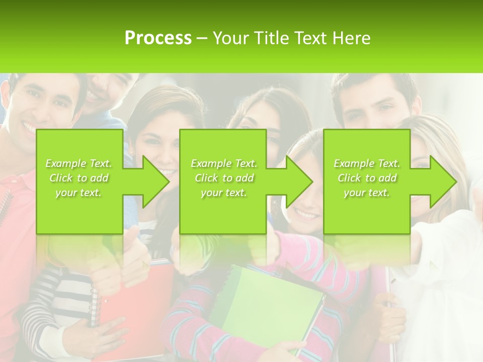 A Group Of Young People Giving Thumbs Up PowerPoint Template