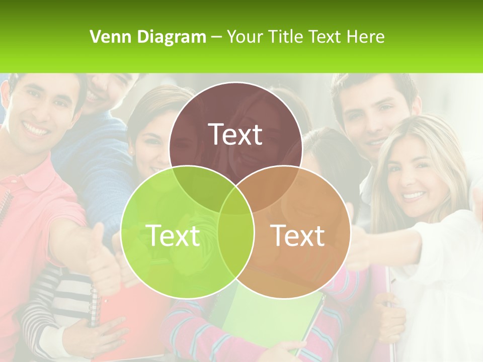 A Group Of Young People Giving Thumbs Up PowerPoint Template