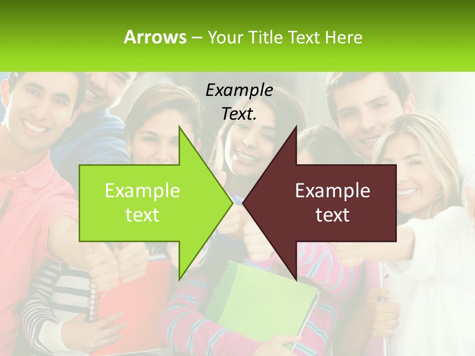 A Group Of Young People Giving Thumbs Up PowerPoint Template