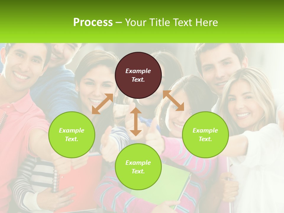 A Group Of Young People Giving Thumbs Up PowerPoint Template