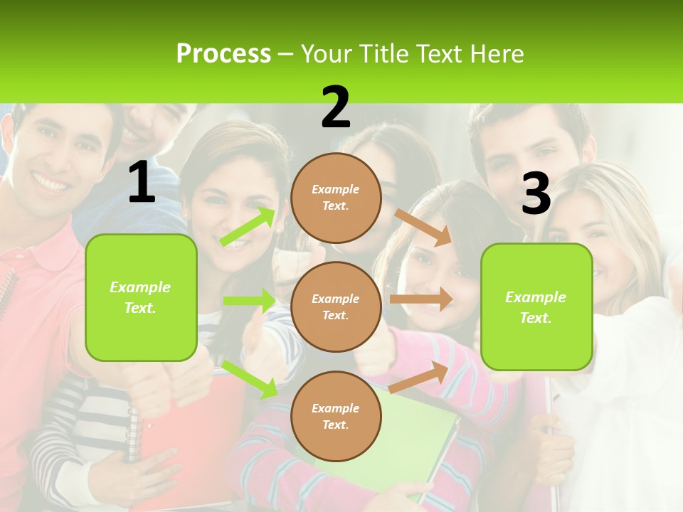 A Group Of Young People Giving Thumbs Up PowerPoint Template