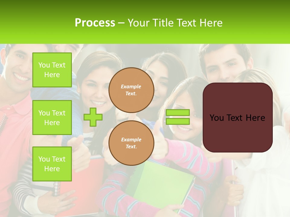A Group Of Young People Giving Thumbs Up PowerPoint Template