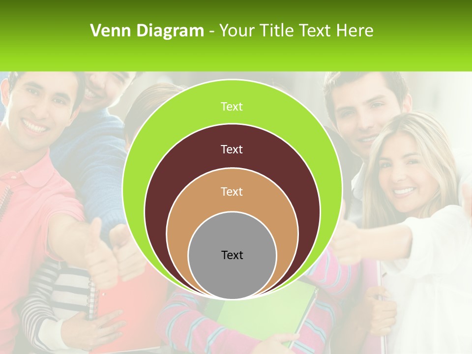 A Group Of Young People Giving Thumbs Up PowerPoint Template