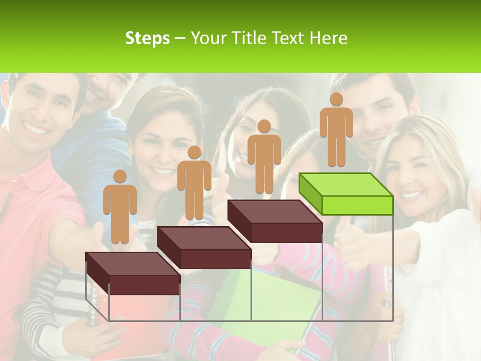 A Group Of Young People Giving Thumbs Up PowerPoint Template