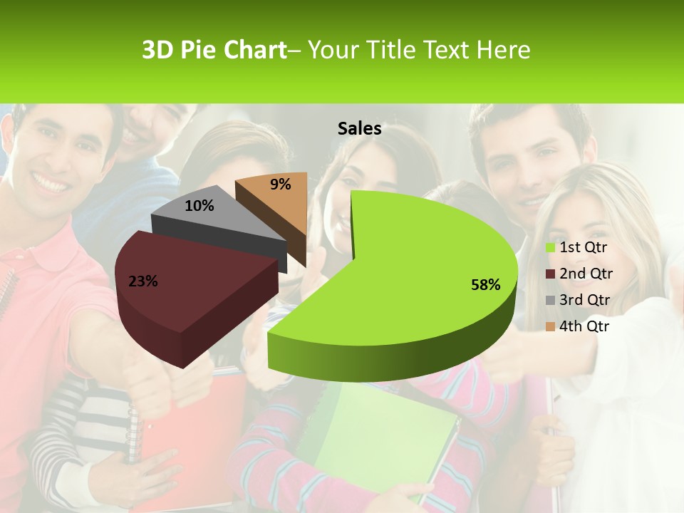 A Group Of Young People Giving Thumbs Up PowerPoint Template