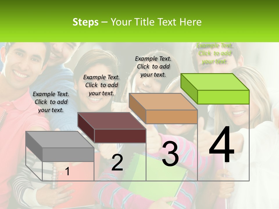 A Group Of Young People Giving Thumbs Up PowerPoint Template