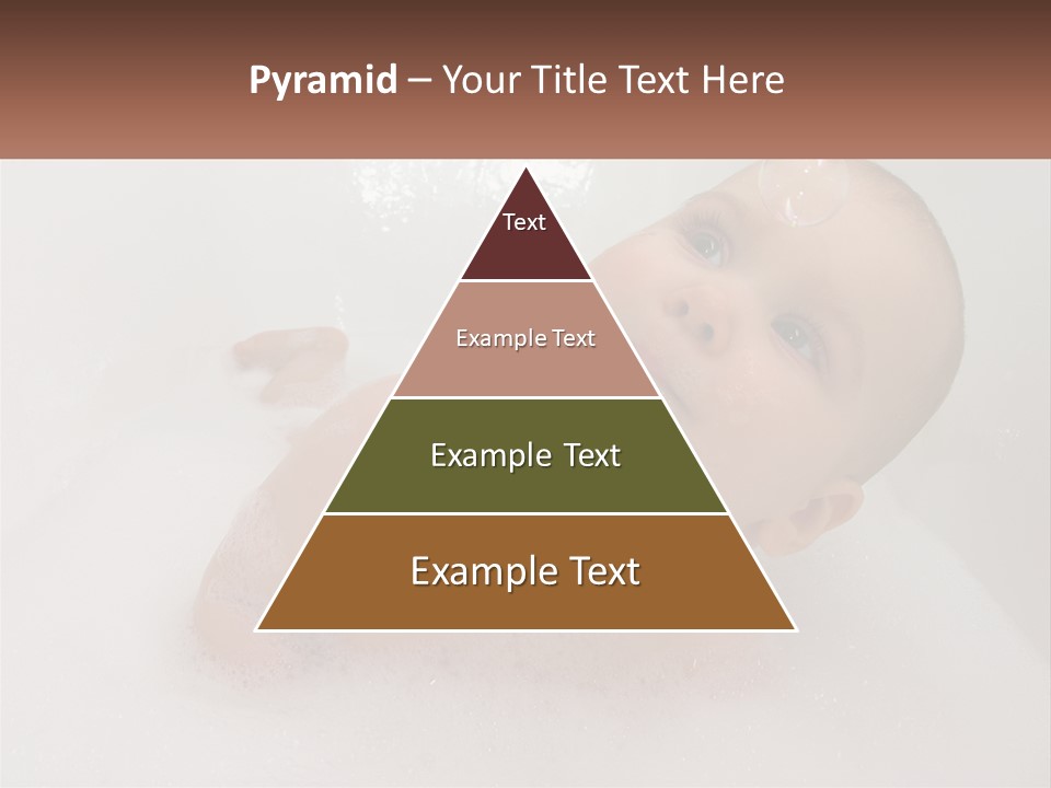 A Baby In A Bathtub With Bubbles Of Water PowerPoint Template