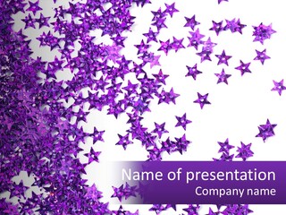 A Group Of Purple Stars On A White Background PowerPoint Template