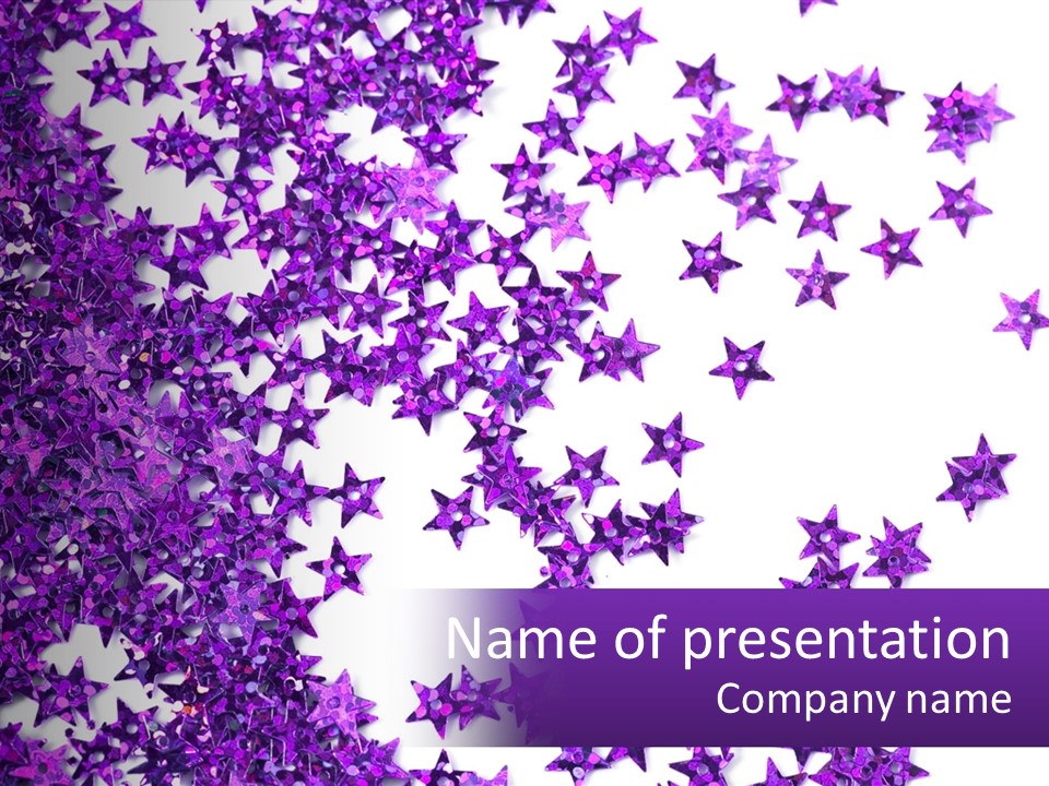 A Group Of Purple Stars On A White Background PowerPoint Template