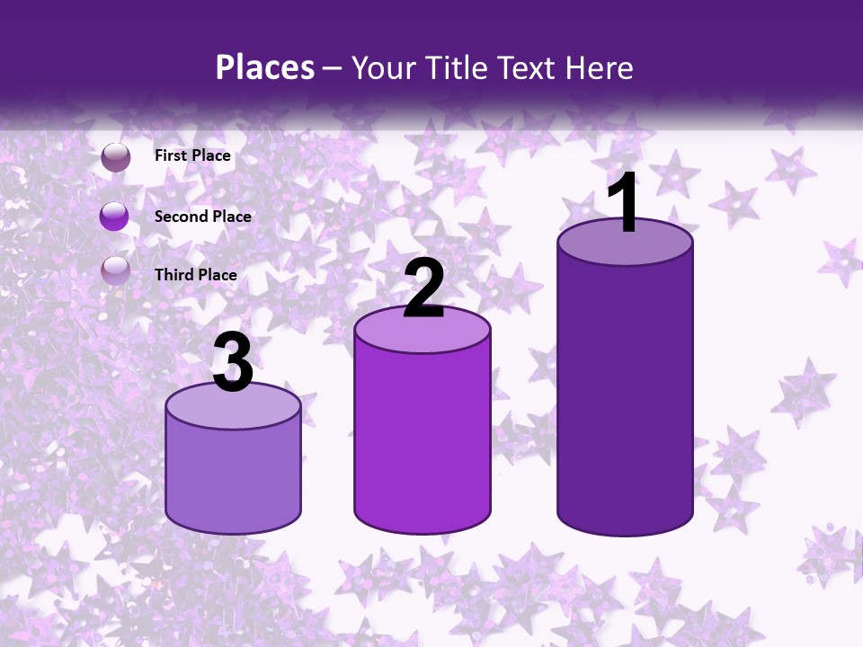 A Group Of Purple Stars On A White Background PowerPoint Template