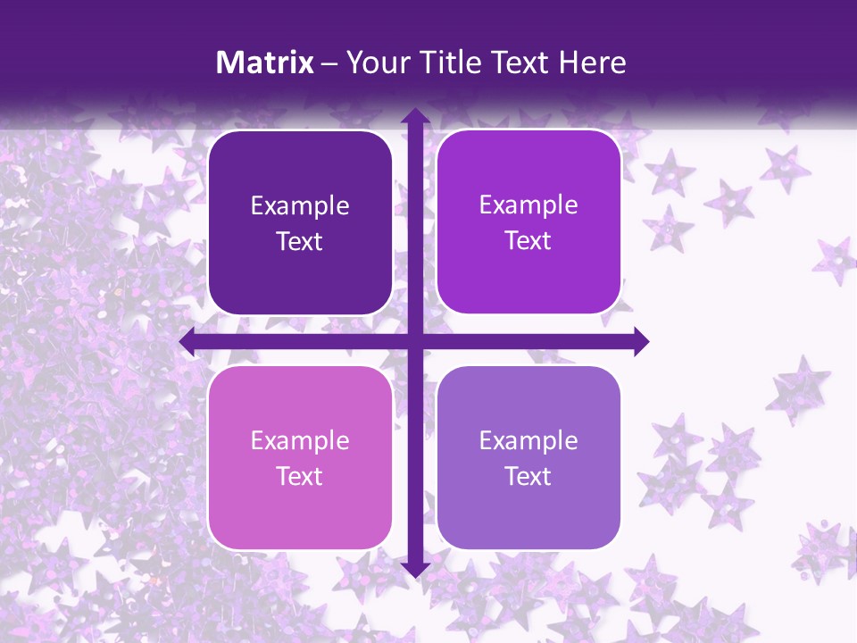 A Group Of Purple Stars On A White Background PowerPoint Template