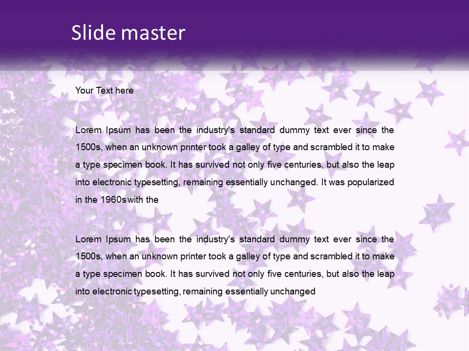 A Group Of Purple Stars On A White Background PowerPoint Template