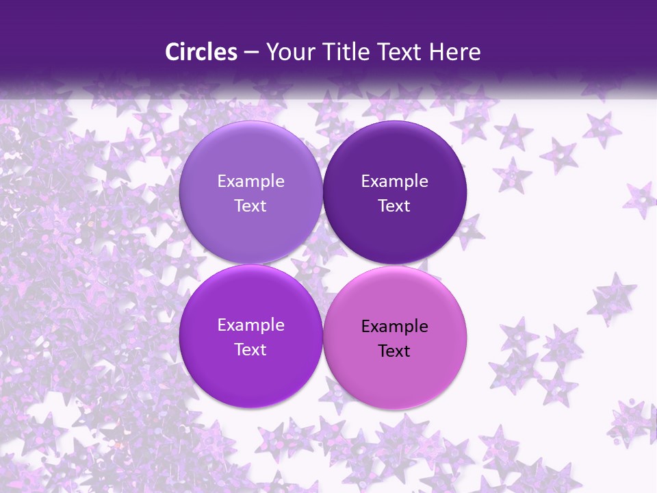 A Group Of Purple Stars On A White Background PowerPoint Template