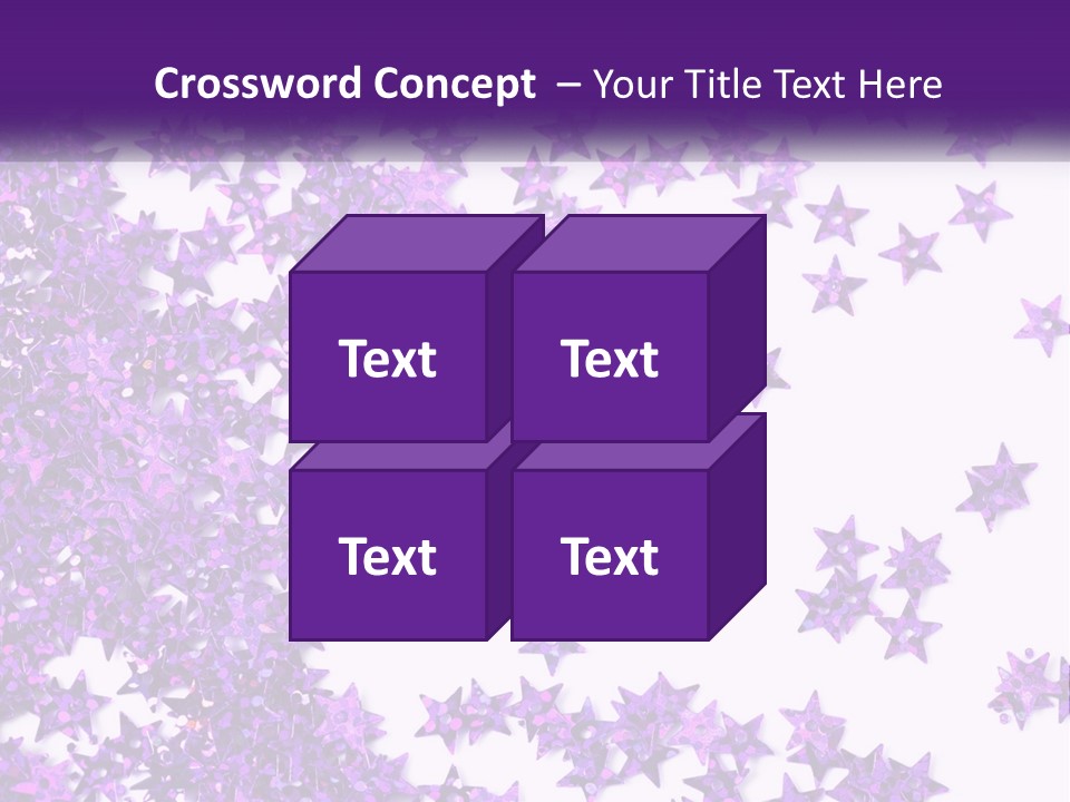 A Group Of Purple Stars On A White Background PowerPoint Template