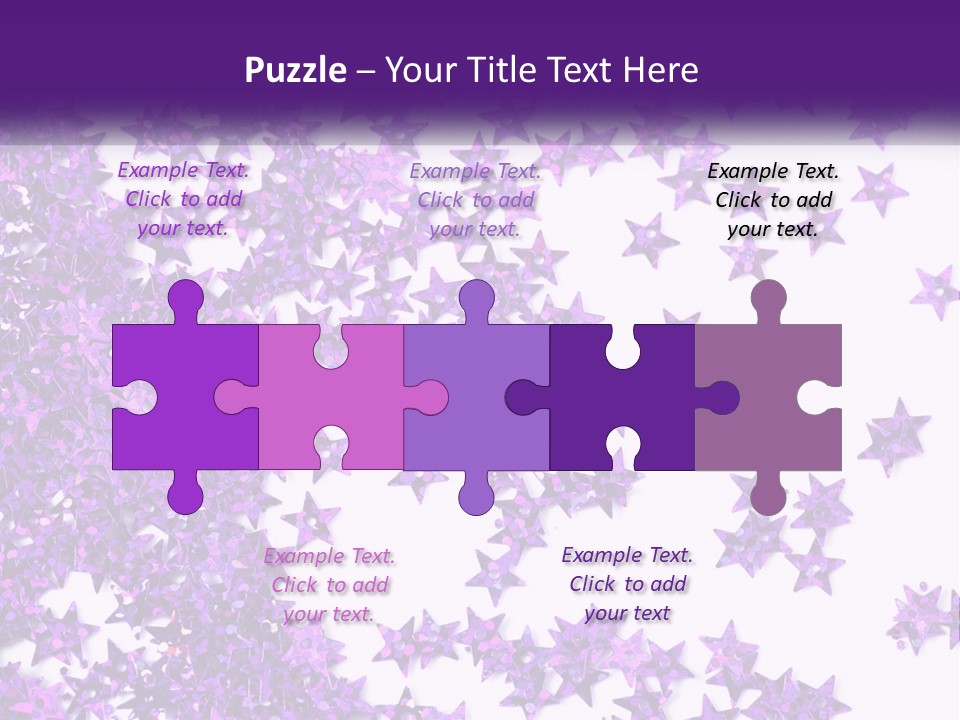 A Group Of Purple Stars On A White Background PowerPoint Template