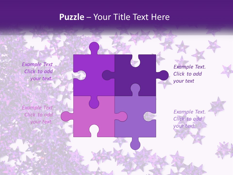 A Group Of Purple Stars On A White Background PowerPoint Template