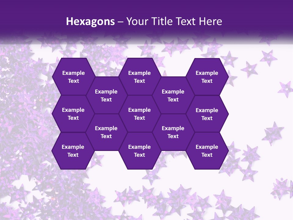 A Group Of Purple Stars On A White Background PowerPoint Template