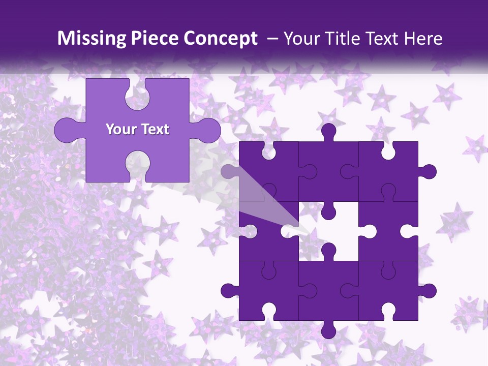A Group Of Purple Stars On A White Background PowerPoint Template