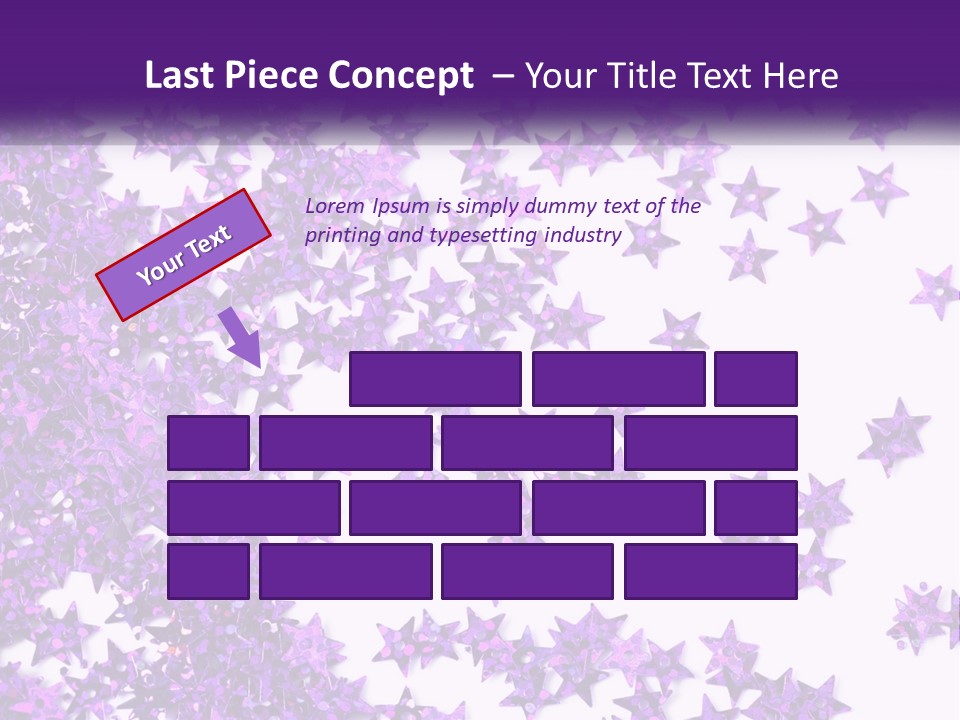 A Group Of Purple Stars On A White Background PowerPoint Template