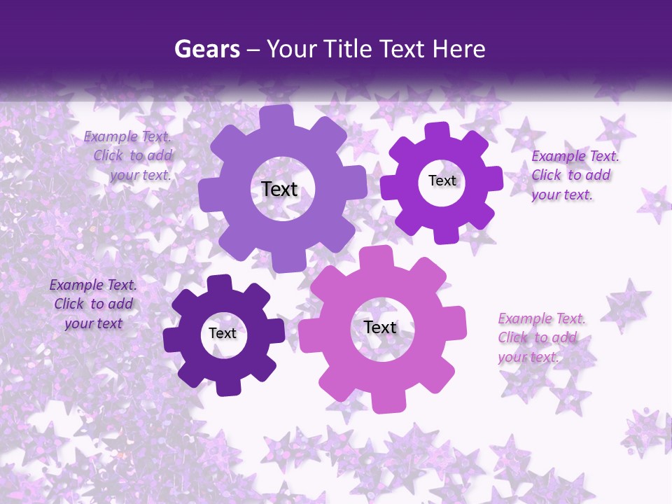 A Group Of Purple Stars On A White Background PowerPoint Template