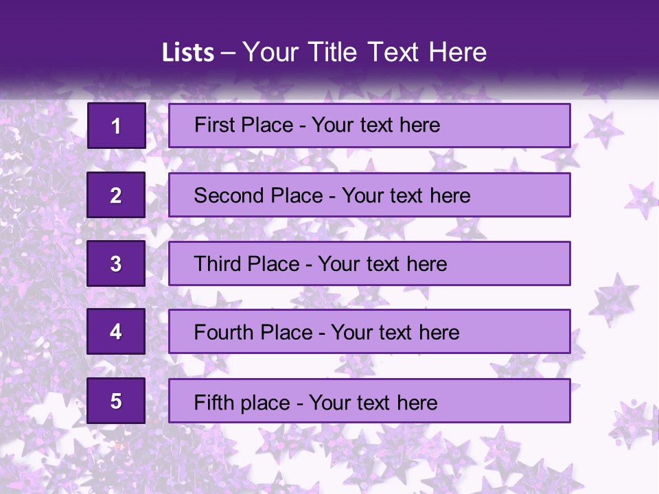 A Group Of Purple Stars On A White Background PowerPoint Template