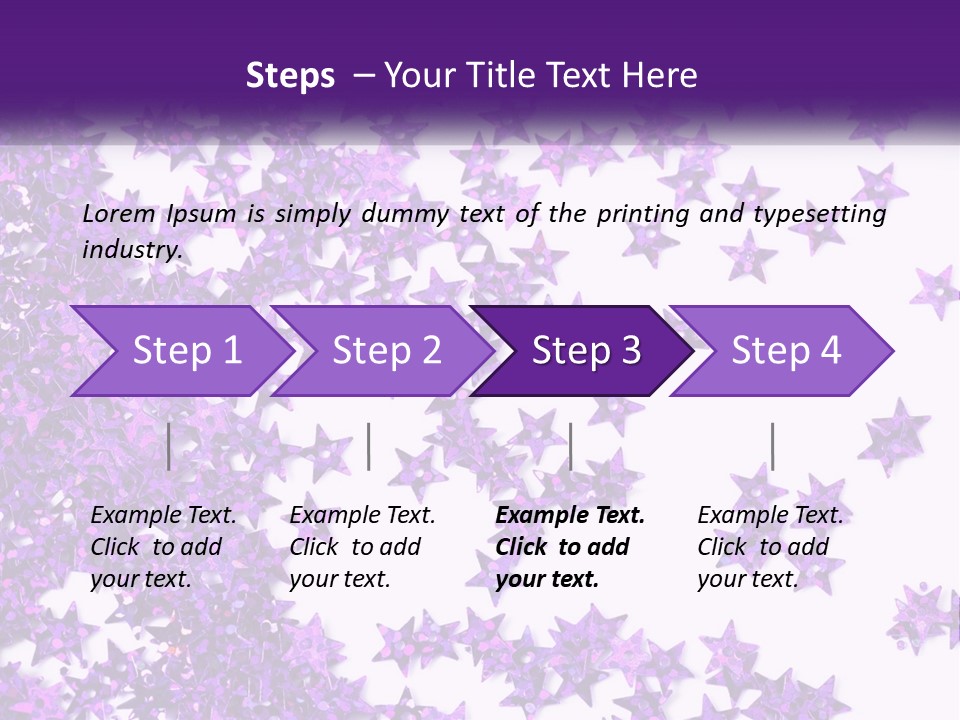 A Group Of Purple Stars On A White Background PowerPoint Template