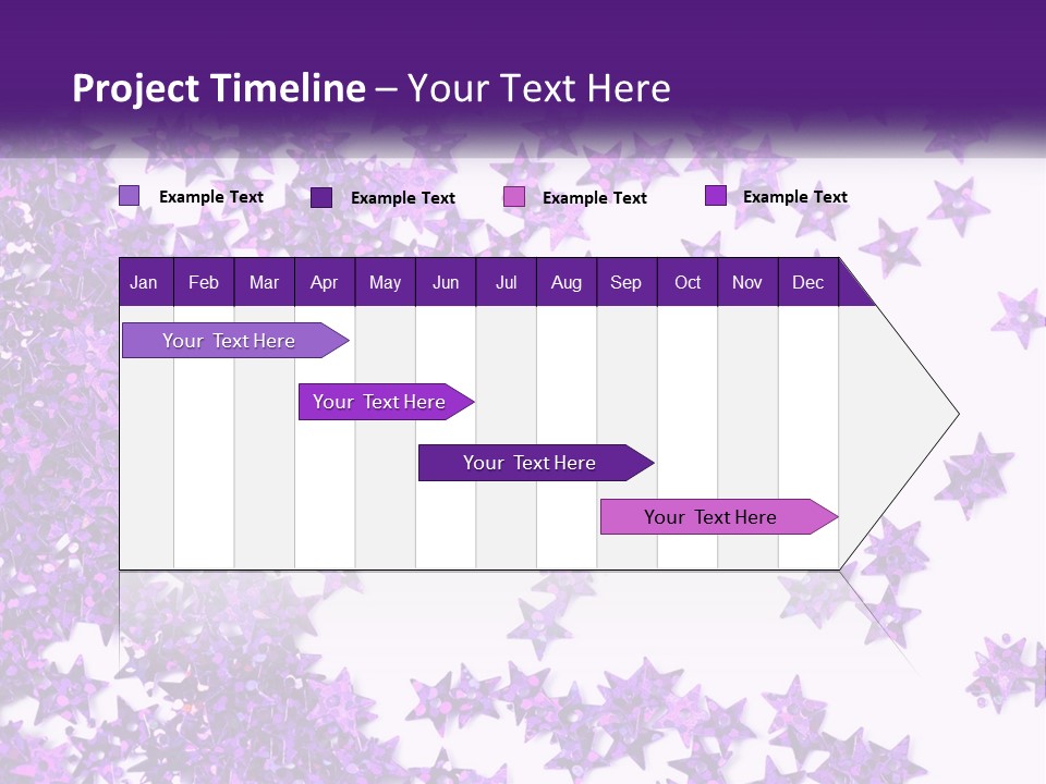 A Group Of Purple Stars On A White Background PowerPoint Template