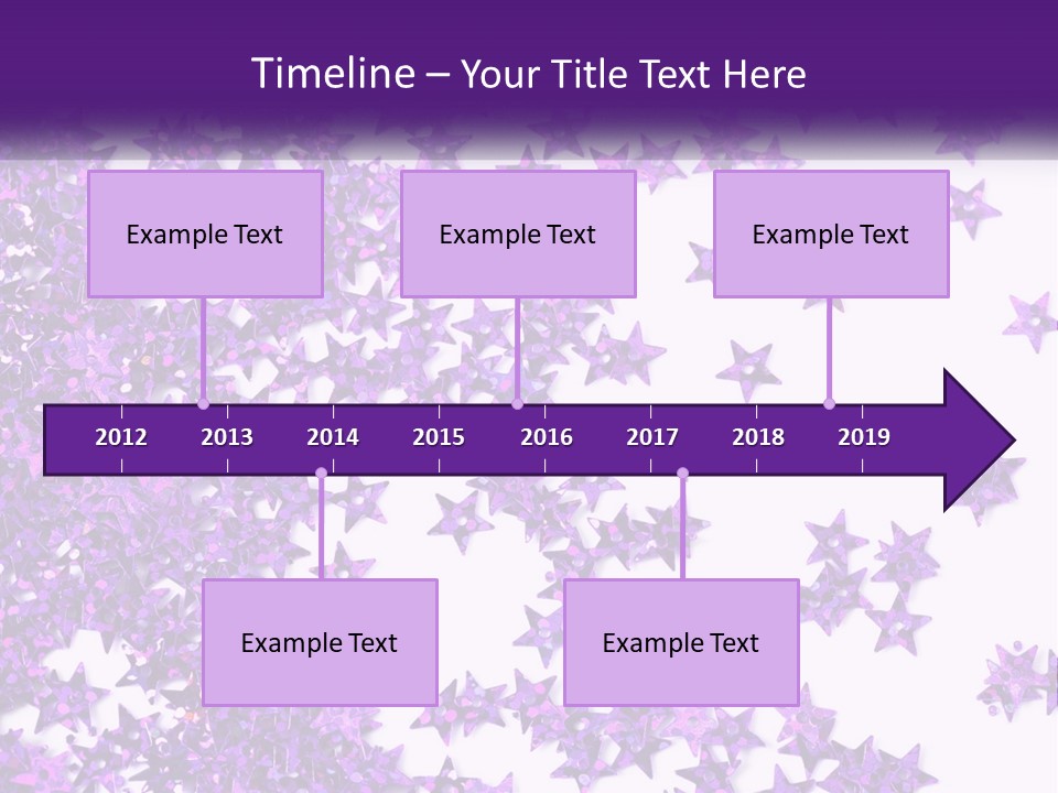 A Group Of Purple Stars On A White Background PowerPoint Template