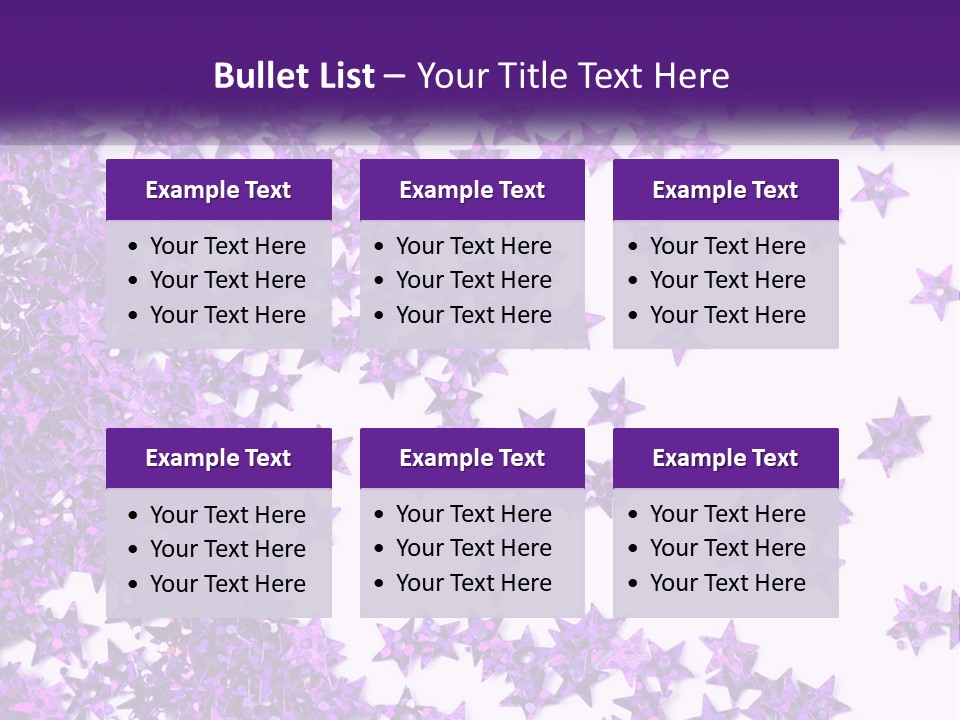 A Group Of Purple Stars On A White Background PowerPoint Template