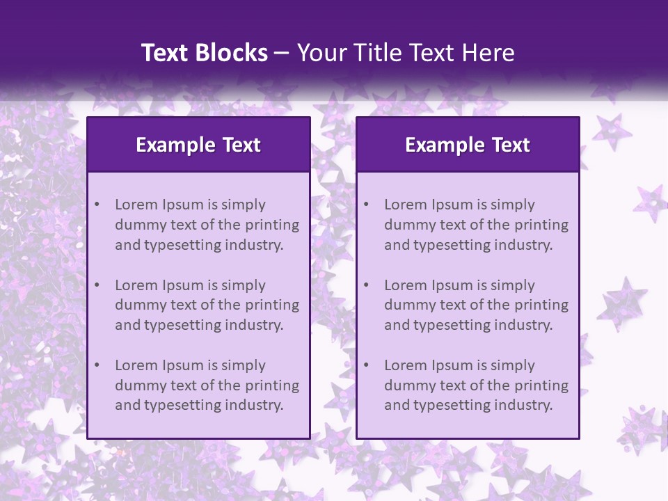 A Group Of Purple Stars On A White Background PowerPoint Template
