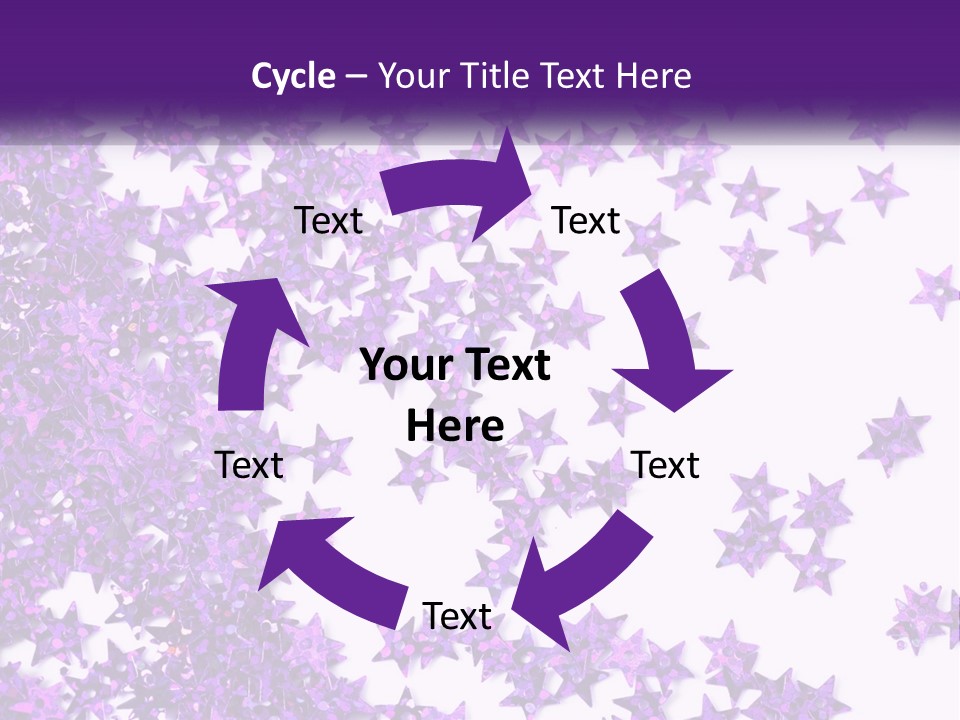 A Group Of Purple Stars On A White Background PowerPoint Template