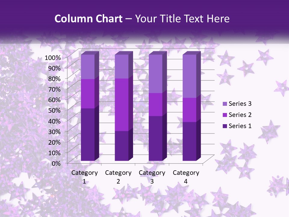 A Group Of Purple Stars On A White Background PowerPoint Template