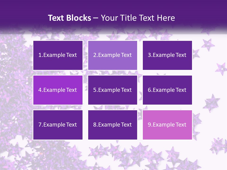 A Group Of Purple Stars On A White Background PowerPoint Template