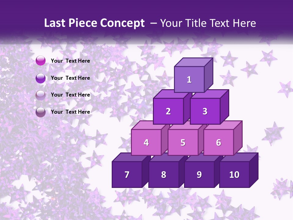 A Group Of Purple Stars On A White Background PowerPoint Template