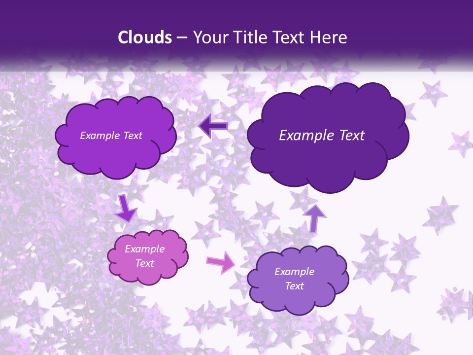A Group Of Purple Stars On A White Background PowerPoint Template