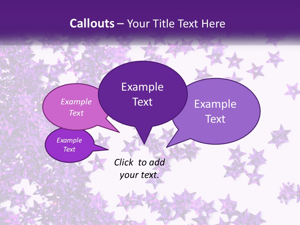 A Group Of Purple Stars On A White Background PowerPoint Template