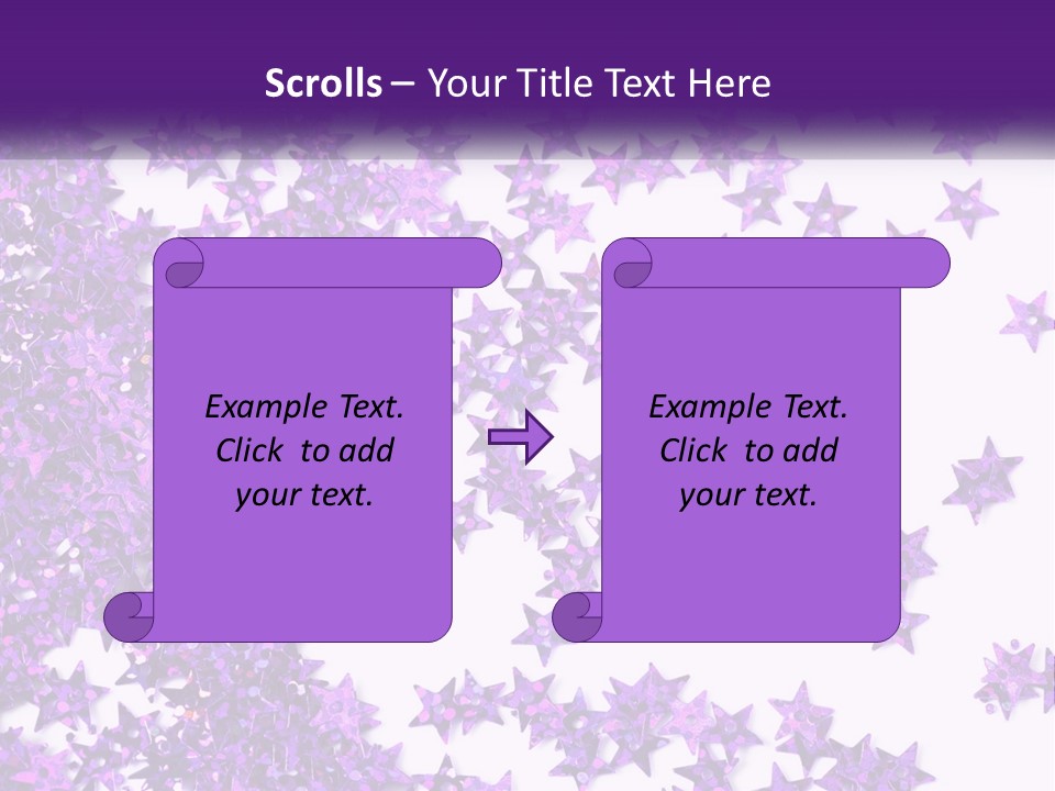 A Group Of Purple Stars On A White Background PowerPoint Template