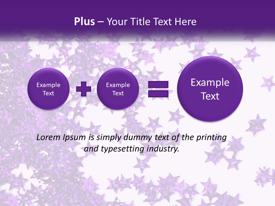 A Group Of Purple Stars On A White Background PowerPoint Template