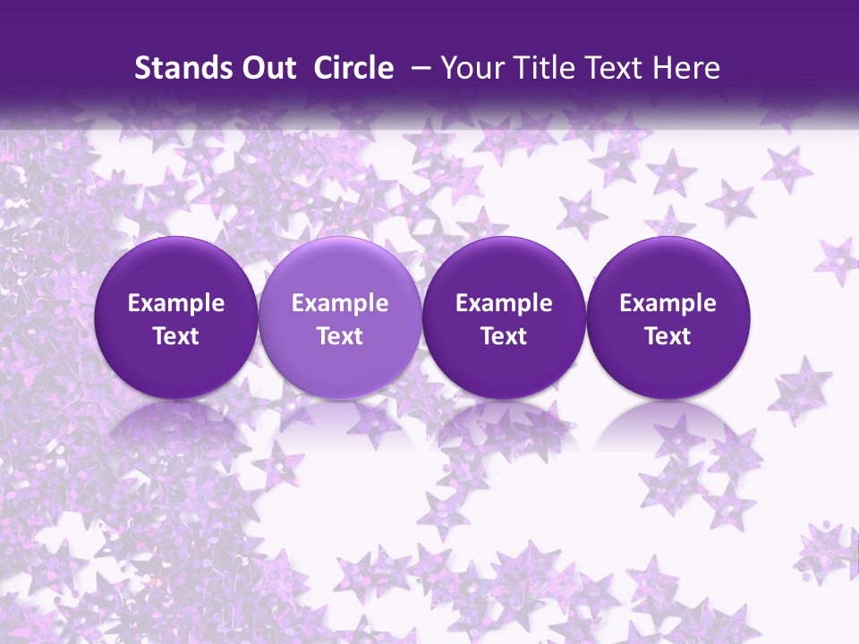 A Group Of Purple Stars On A White Background PowerPoint Template