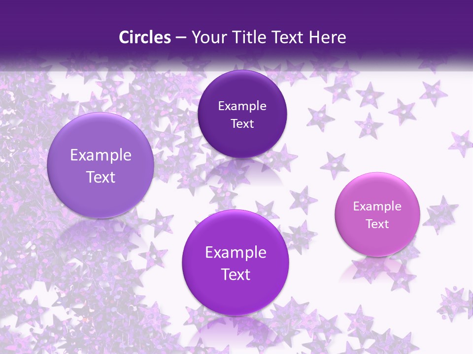 A Group Of Purple Stars On A White Background PowerPoint Template